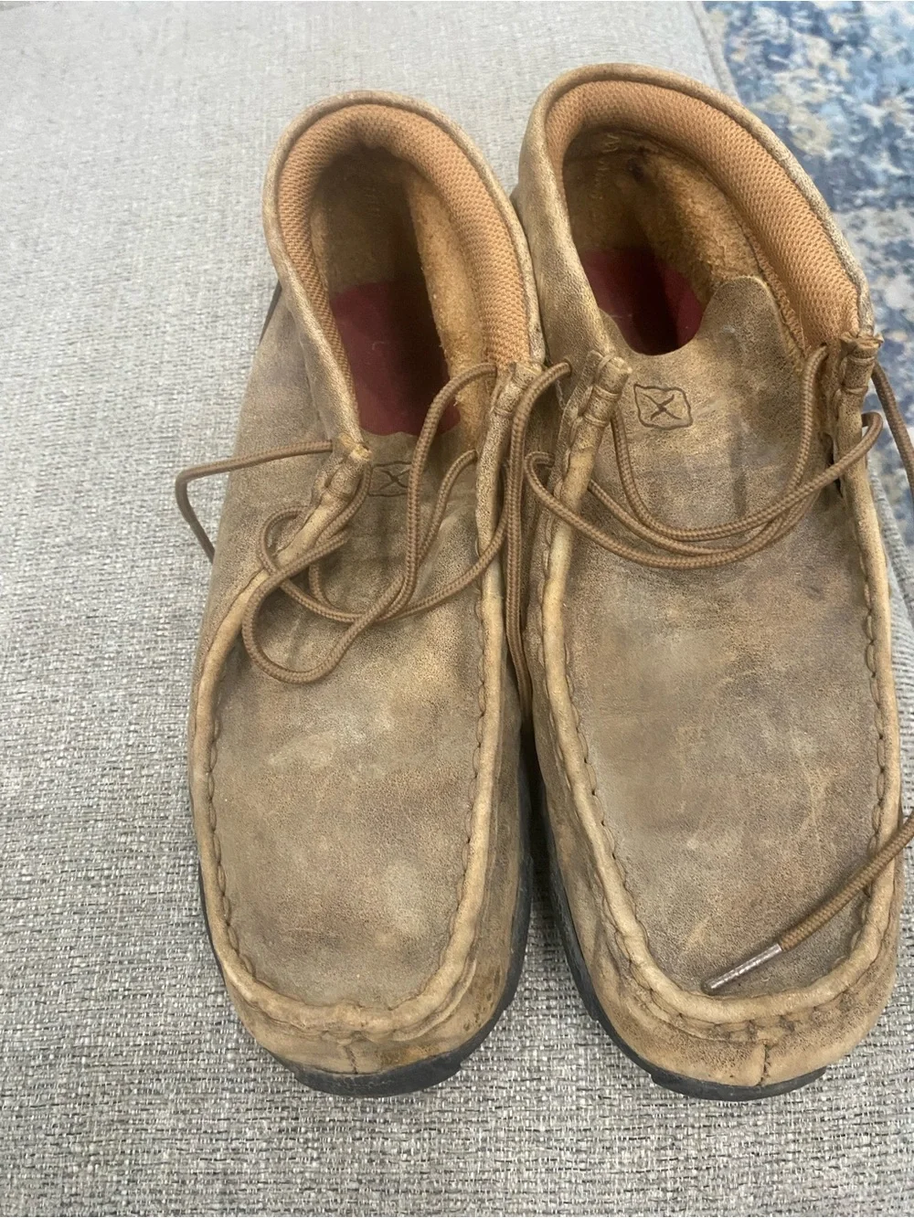 Kids Brown Twisted X  Moc Toe Shoes